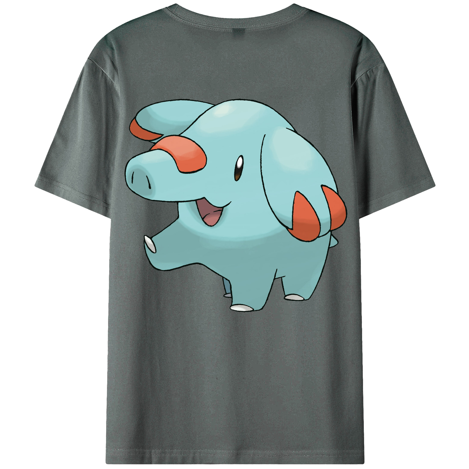 （画像用） ポケットモンスター Pokémon 綿100％ メンズ半袖Tシャツ（バックプリント） 通気性